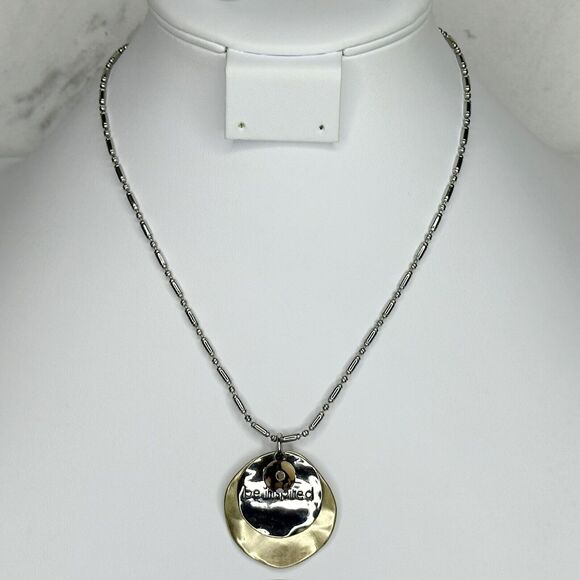Chico's Be Inspired Be True Silver Pendant Necklace ✨ - Picture 1 of 8